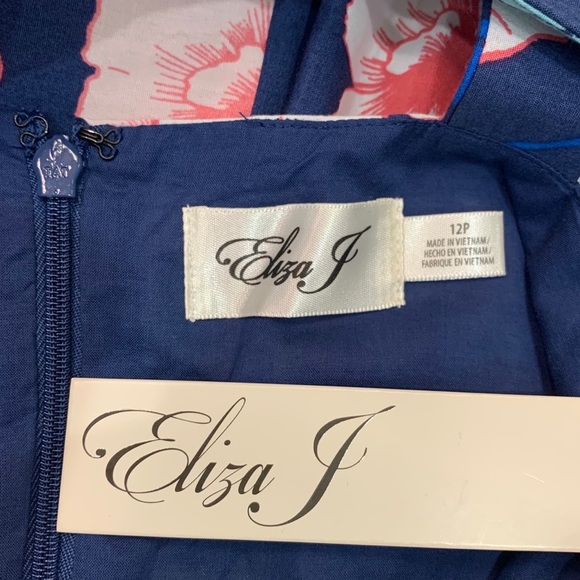 ELIZA J Floral Fit & Flare Halter Dress - Picture 7 of 7